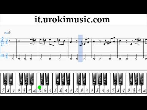 Lezioni di Pianoforte (mano destra) Beethoven - Für Elise Tutorial Spartito Parte#2 um-b276