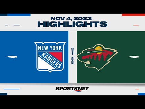 NHL Highlights | Rangers vs. Wild - November 4, 2023