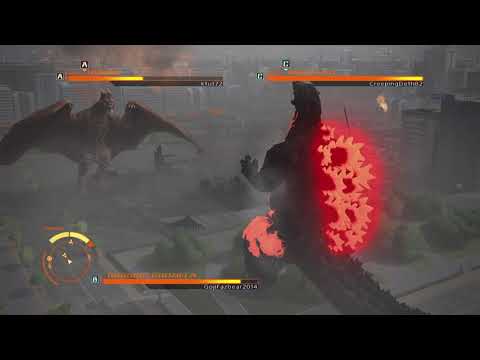 GODZILLA ps5 online battle: Burning Godzilla vs Rodan vs Biollante