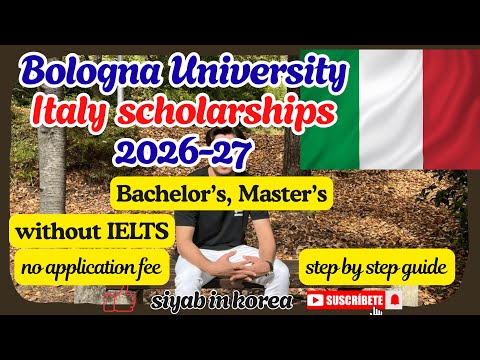 How to apply for Bologna university italy 🇮🇹 bachelor’s and master’s 2026-27 scholarships