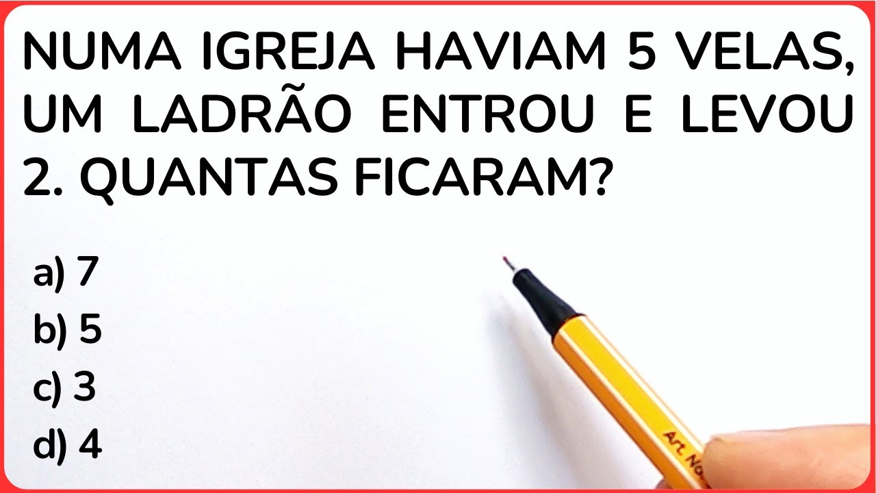 🔥3 QUESTÕES DE RACIOCÍNIO LÓGICO PARA DESTRAVAR SEU CÉREBRO