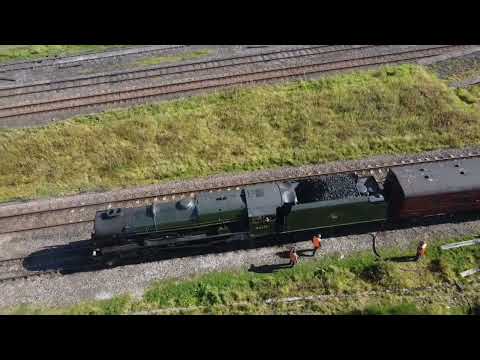 scots guardsman watering at Hellifield