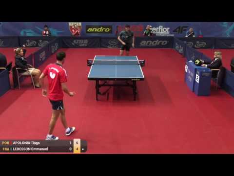 ITTF World Tour Polish Open 2015  APOLONIA Tiago vs  LEBESSON Emmanuel