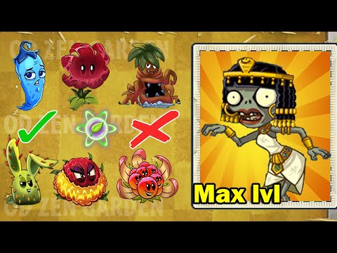 PVZ 2 Challenge BoomBerry And New Plants Power Up Vs 35 Lvl Max Cleopatra Zombie