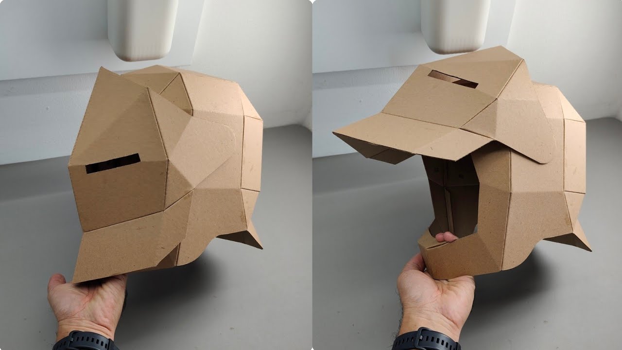 Knight Helmet No. 2 Cardboard Template – DIY Pattern (Scalable PDF) – Craft No. 3311 Video Walkthrough