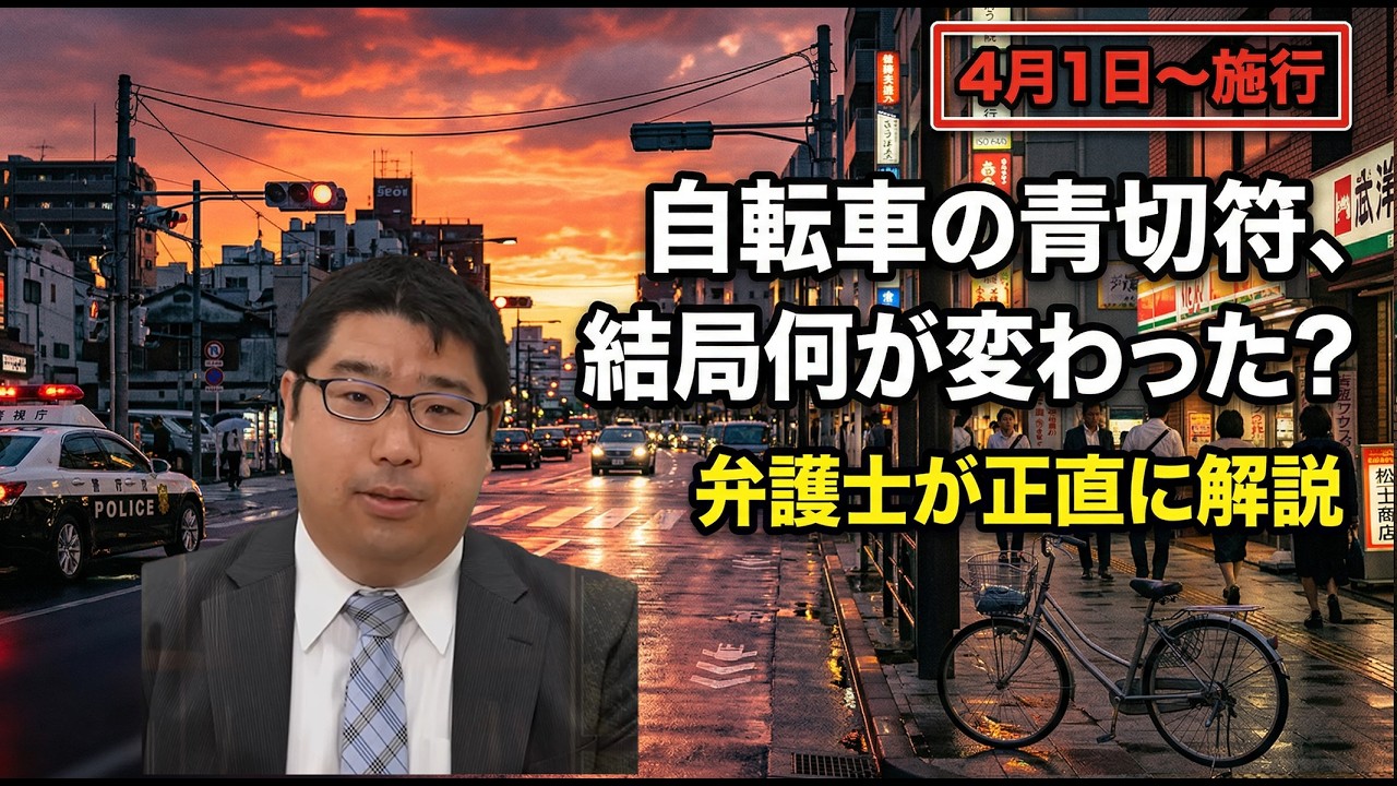 【弁護士解説】自転車の青切符、結局何が変わった？歩道走行・ながらスマホ・電動アシストの扱いを全部答えます