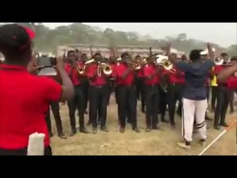 MFANTSIPIM REGIMENTAL BAND PERFORMS THEIR SCHOOL HYMN AFTER WINNING THE SUPER-ZONALS CHAMPIONSHIP