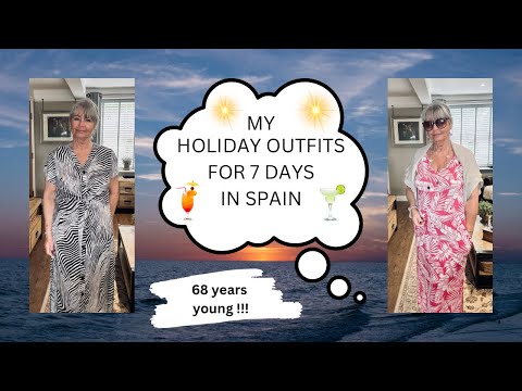 MY HOLIDAY OUTFITS FOR 7 DAYS IN SPAIN ❤️ OVER 50'S 60'S 70'S ❤️