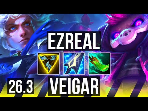 EZREAL & Galio vs VEIGAR & Poppy (ADC) | 74K damage | BR Challenger | 26.3