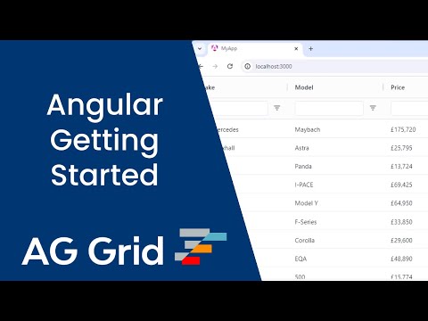 Angular Data Grid quick start video tutorial thumbnail