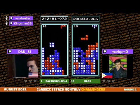 Challengers Green Bracket: DMJ, Mark, Yeezy, Oscar – Classic Tetris Monthly August 2021