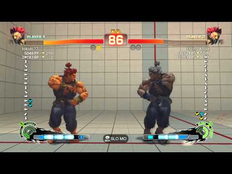 SSF4 AE 2012 Akuma (tokido) vs Akuma (Flying Apple) Japanese Ranking Match