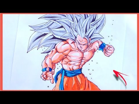 Como desenhar o goku instinto superior 3 - Como desenhar
