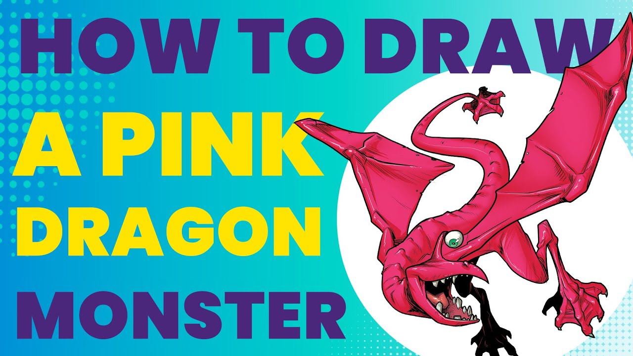 How to Draw a Pink Dragon Monster – Cyclosaur