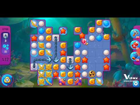 Fishdom. 8768 super hard level no boosters and diamonds. 21 move
