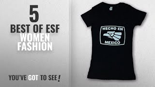 Esf Women Fashion [2018 Best Sellers]: Mexico Soccer Women&#39;s Black T-Shirt Hecho en Mexico Logo