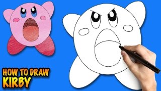 How to draw Kirby - Easy step-by-step drawing lessons for kids