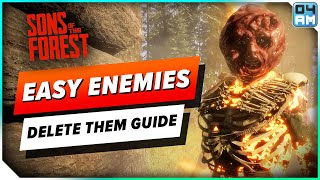 Sons of The Forest EASY Enemy Guide - How To Kill All Cannibals & Mutants Fast