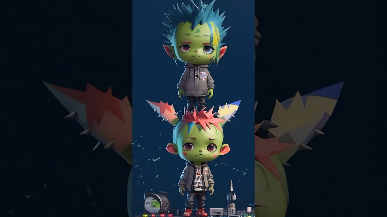 Stable Diffusion Animation - Misfits Mansion #stablediffusion #chibi #kawaii #kawaiianime #fyp