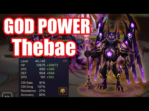 【Summoners War | Curry's RTA】THE BUFFED GOD POWER Thebae, power is justice!!