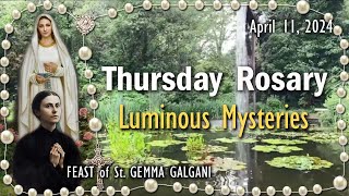 🌹Thursday Rosary🌹FEAST of St. GEMMA GALGANI, Luminous Mysteries April 11, 2024, Scenic, Scriptural