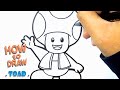 How To Draw Toad Super Mario Drawing Easy Drawing