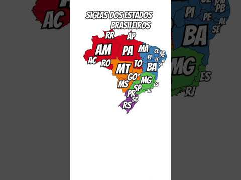 Siglas dos estados brasileiros #siglas #brasil #estados