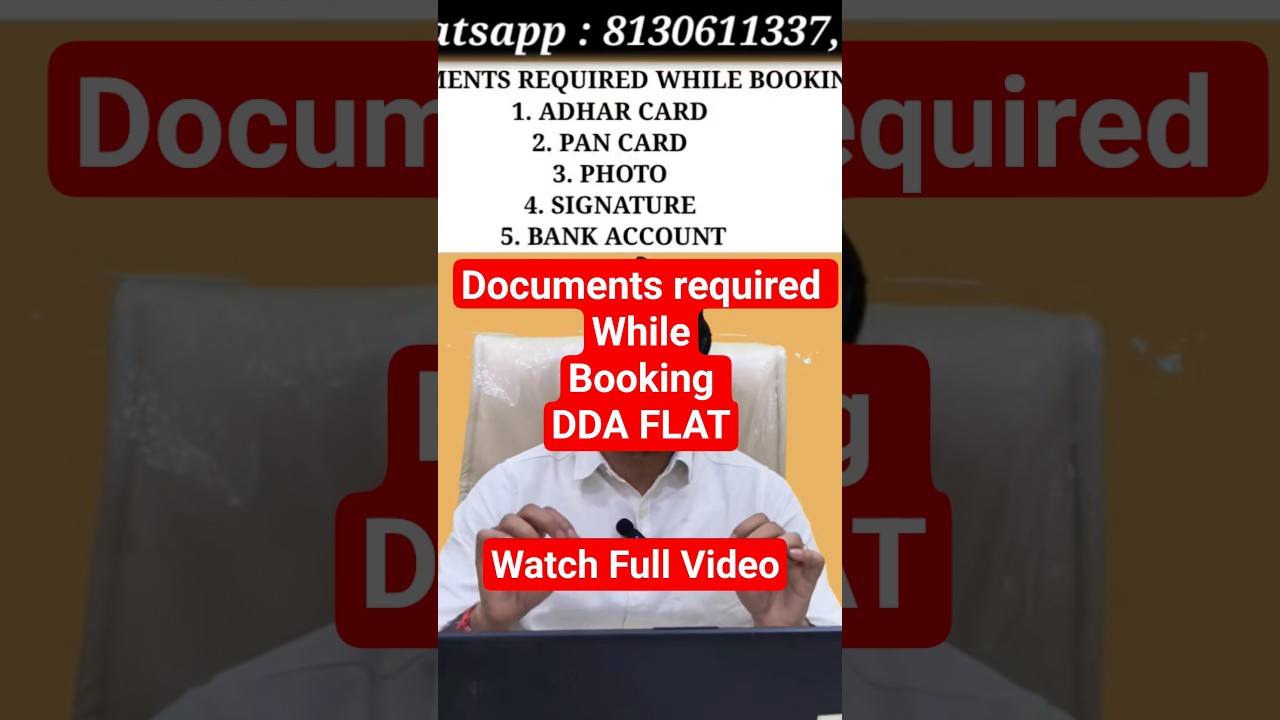 DOCUMENTS REQUIRED FOR BOOKING DDA FLAT #documents #ddaflat #ews #2025 #narela #dwarka #dkproperties