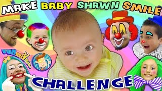 MAKE THE BABY SMILE CHALLENGE w/ Cutie Pie Shawn! (FUNnel Vision Family Fun!)