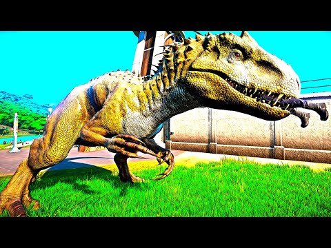 (Jurassic World Evolution) 🌍 Spinosaurus VS T-Rex VS Indominus Rex,Indoraptor-Dinosaurs Fight