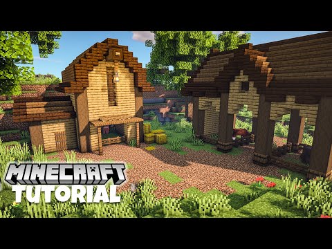 GeminiTay - Minecraft - How to Build a Simple Barn & Stables [Easy Tutorial]