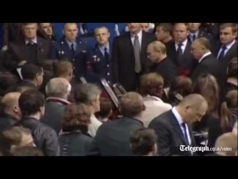 Vladmir Putin attends ice-hockey plane crash memorial