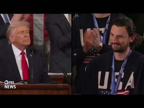 WATCH: Trump introduces Olympic gold medal-winning U.S. men’s hockey team  | 2026 State of the Union