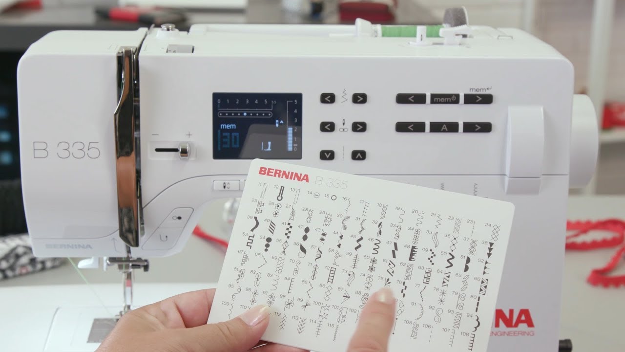 Combining stitches and saving stitch combinations with the BERNINA 335