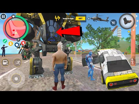 Rope Hero: Vice Town (BD Assault Machine Fight on Bridge)Chaos on River Bridge - Android Gameplay HD