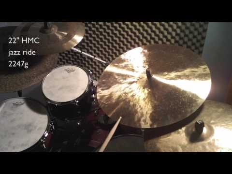 Ride cymbal video blog #52 - 22" Hand Modified Cymbals jazz crash/ride 2247g