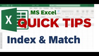 Excel Index and Match functions