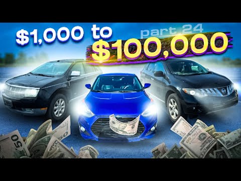 $5500 Profit In 1 Week - Turning $1,000 To $100,000 Pt 24 Flipping Cars