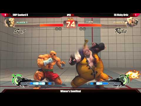 SSF4 AE2012 Top 8 EMP Sanford K vs EG Ricky Ortiz - Apex 2014 Tournament
