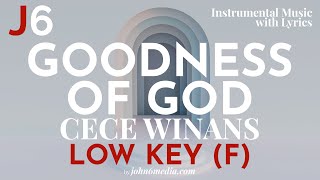 CeCe Winans | Goodness Of God Instrumental Music and Lyrics Low Key (F)