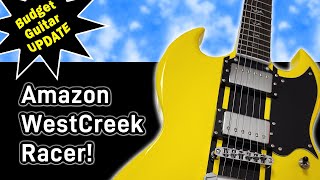 Video thumbnail for Amazon's WestCreek Racer Electric Budget Guitar by Motor Rose Music