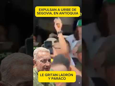 SACAN A URIBE DE ANTIOQUIA Y LO TRATAN DE LADRÓN Y PARACO #colombia #elecciones #uribe #polémica