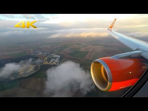 EASYJET Airbus A320 STUNNING Sunset Approach & Landing in Paris CDG