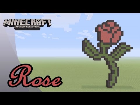 Minecraft: Pixel Art Tutorial and Showcase: The Rose (Beauty and The Beast)