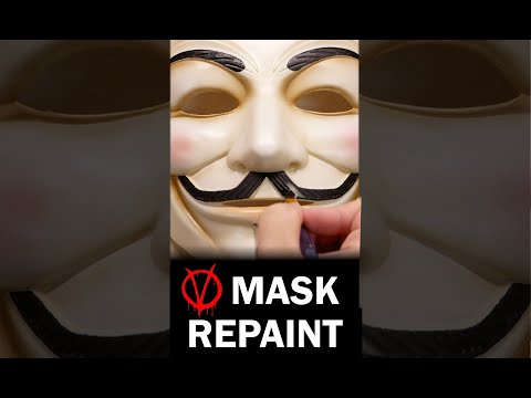 Repainting A Cheap 'V for Vendetta' Mask #shorts
