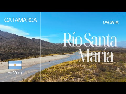 El RÍO que atraviesa CATAMARCA | Río Santa María 🇦🇷 vista aérea 4K