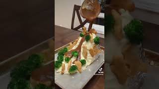 Potato Volcano and dino nuggies