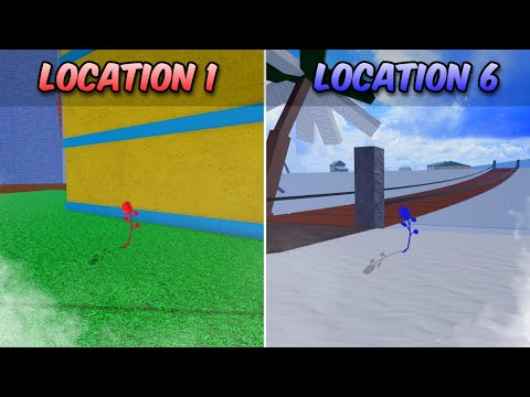 All Flowers Locations in Blox Fruits! *RACE V2*