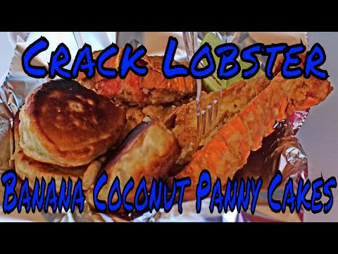 Crack Lobster with Banana Coconut Panny Cakes