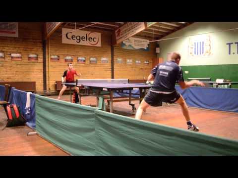 Tafeltennis 1e Nationale (België): Jochem de Hoop - Denis Rosier